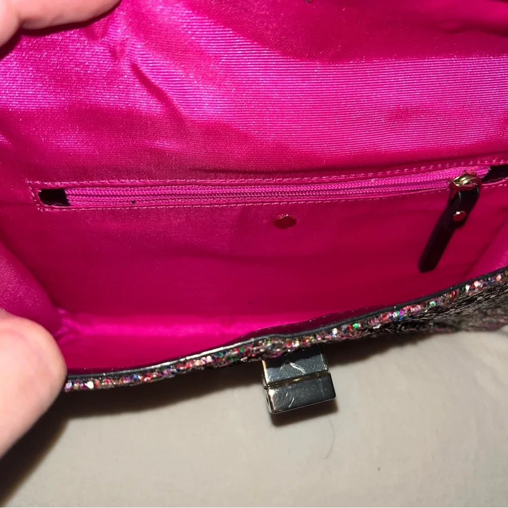 Kate Spade Sonia Moonlit Soirée Glitter Bag with Matching Wallet Dust Bag